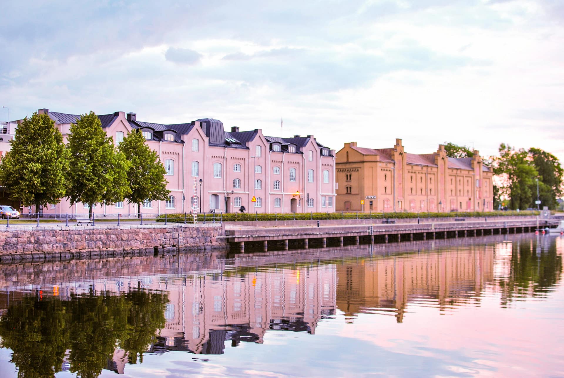 Vy över Skeppsbron i Gävle